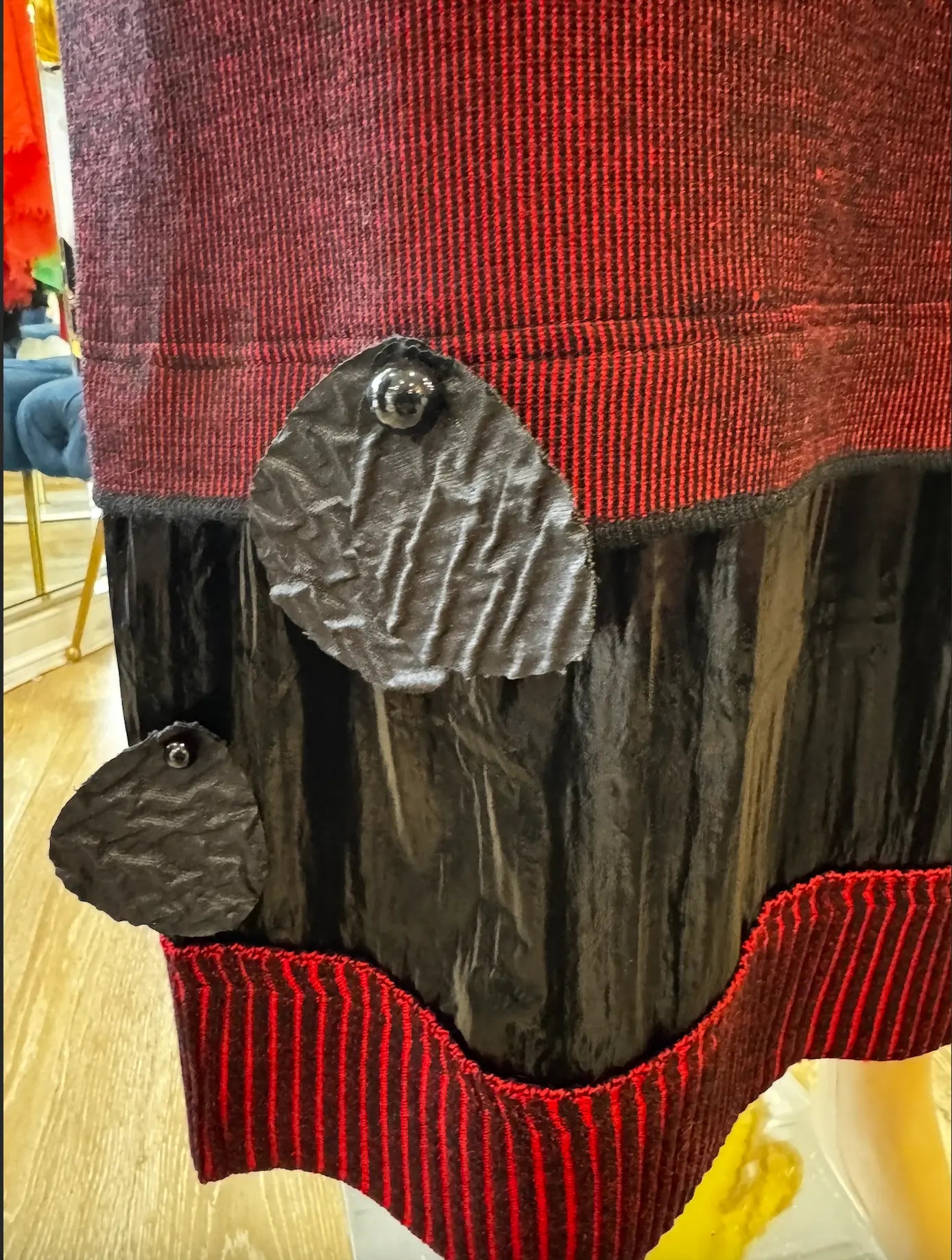 BIZE European Knit Sweater & Pleated Velvet Skirt Set - Maroon Asymmetric Style Bize