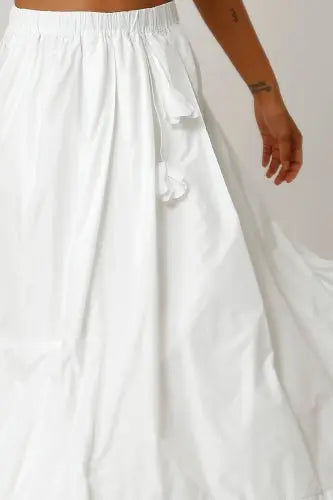 Bize Balloon Women White Skirt BZ5546 Bize