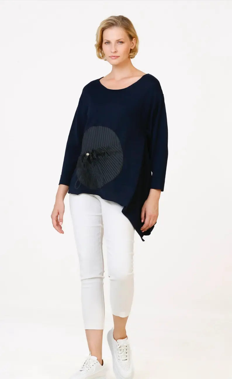 Bize Pleated Taffeta Pocket Knitwear 24W-BT043 Bize