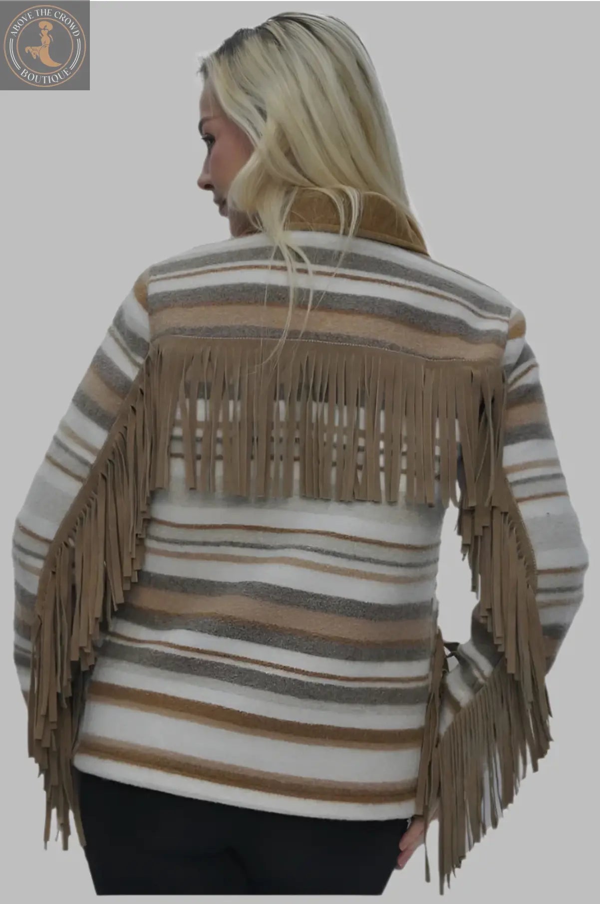 Ciao Milano Eva Jacket – Striped Fringe Statement Piece Ciao Milano