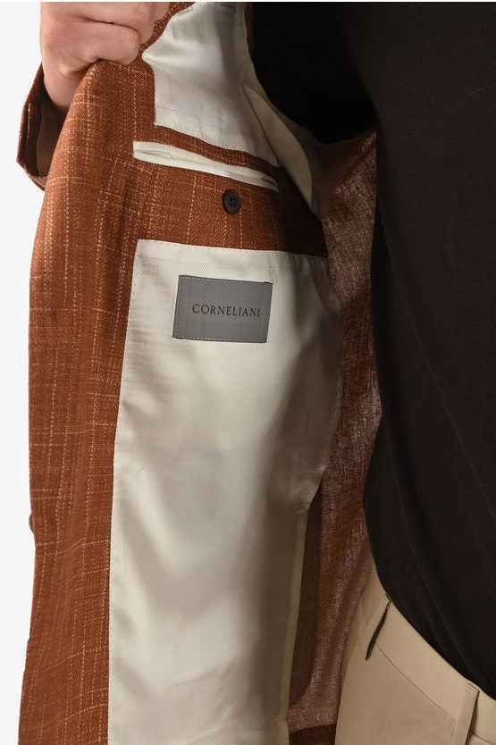Corneliani Silk Notch Lapel Patch Pocket 2 button blazer