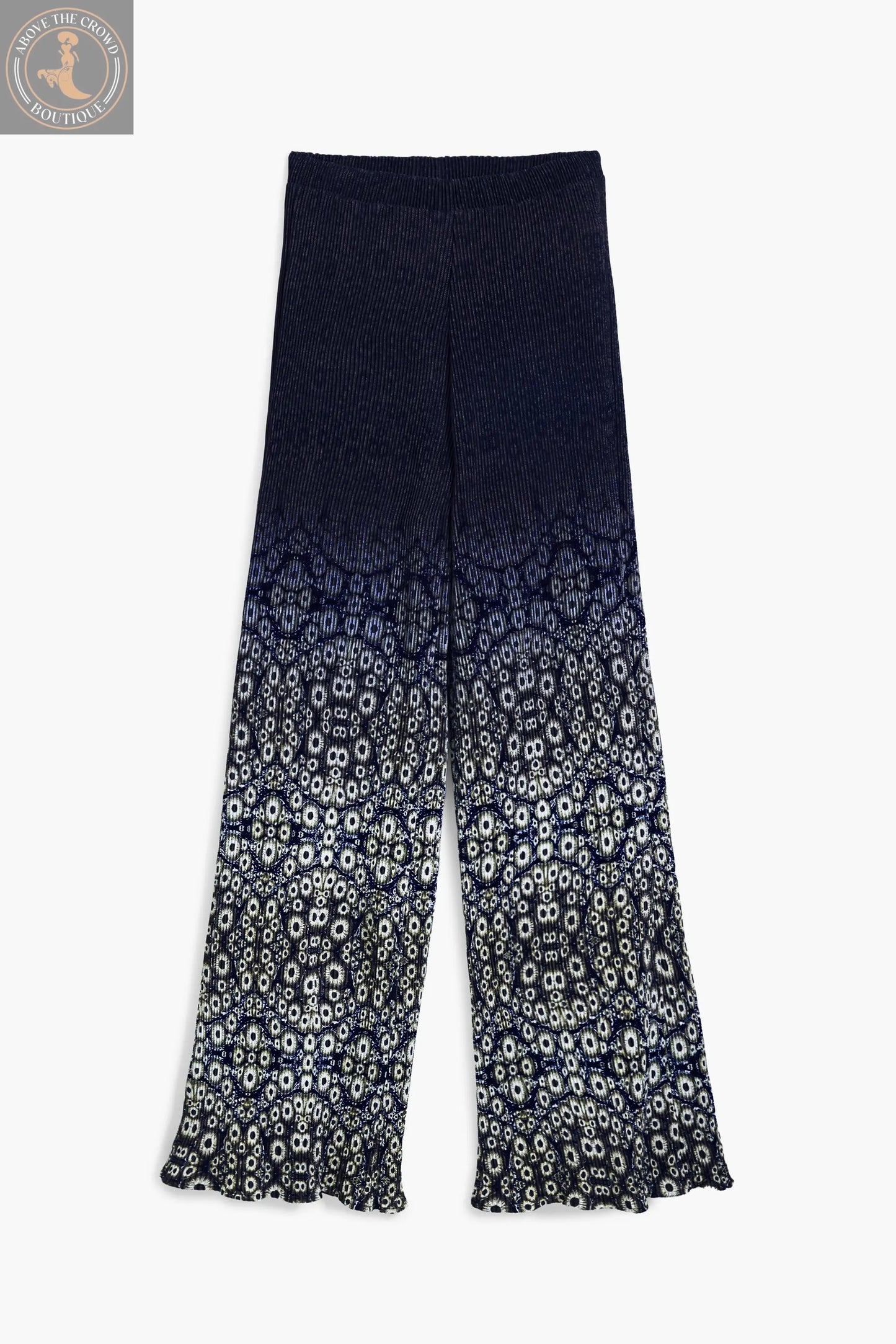 Desigual Cellular Print Wide Leg Pants | Unique European Style Desigual