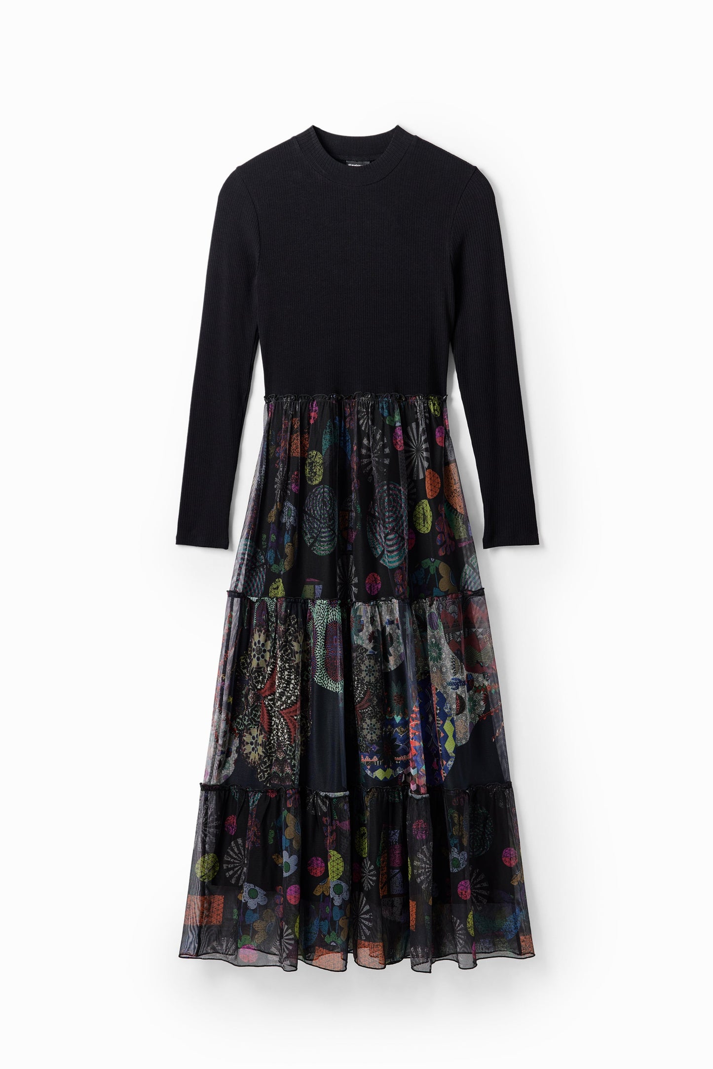 Desigual Floral Print Midi Dress - Unique Combination Style Desigual
