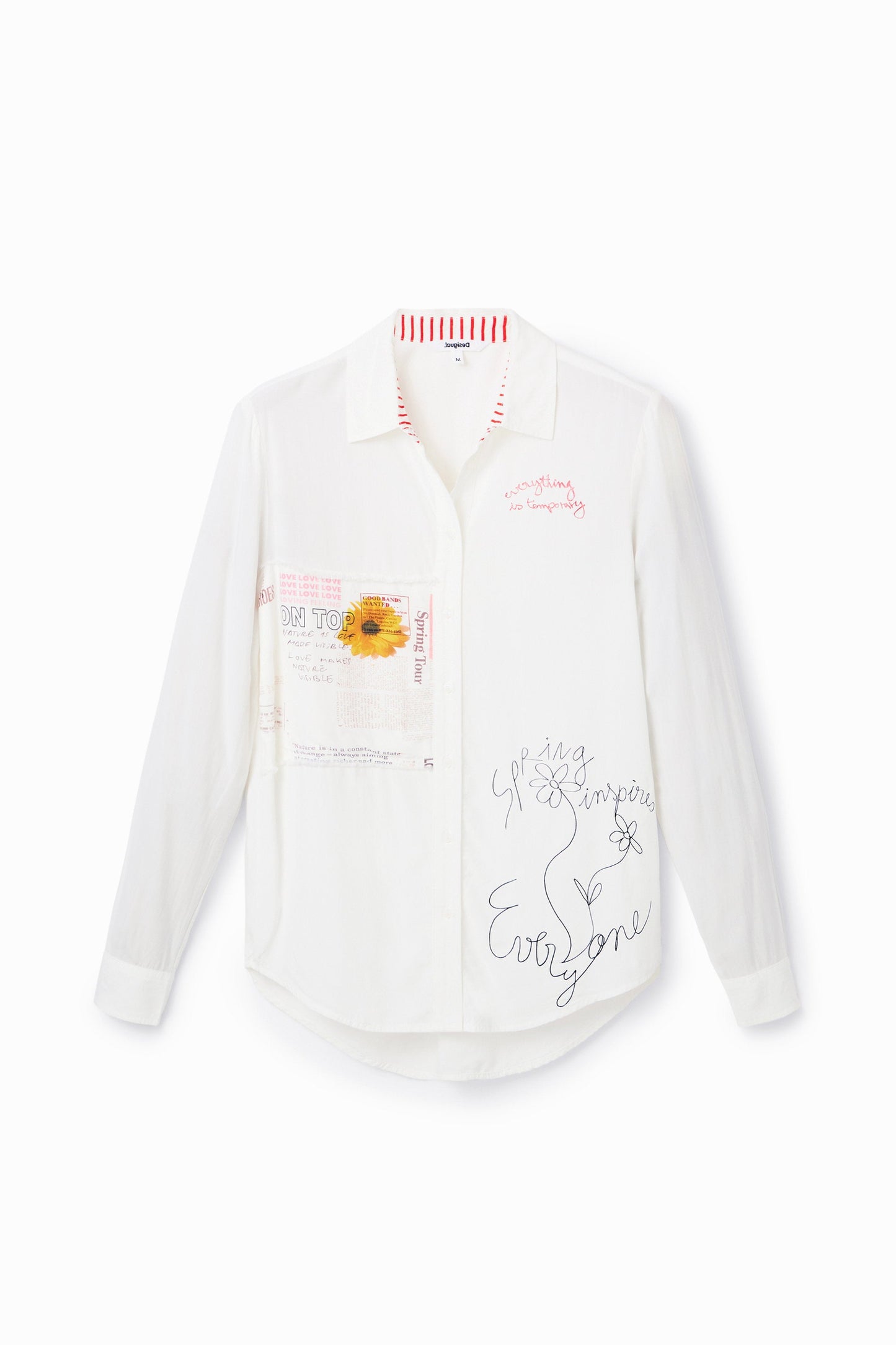 Desigual Patchwork Message Women Shirt 23SWCW48 Desigual