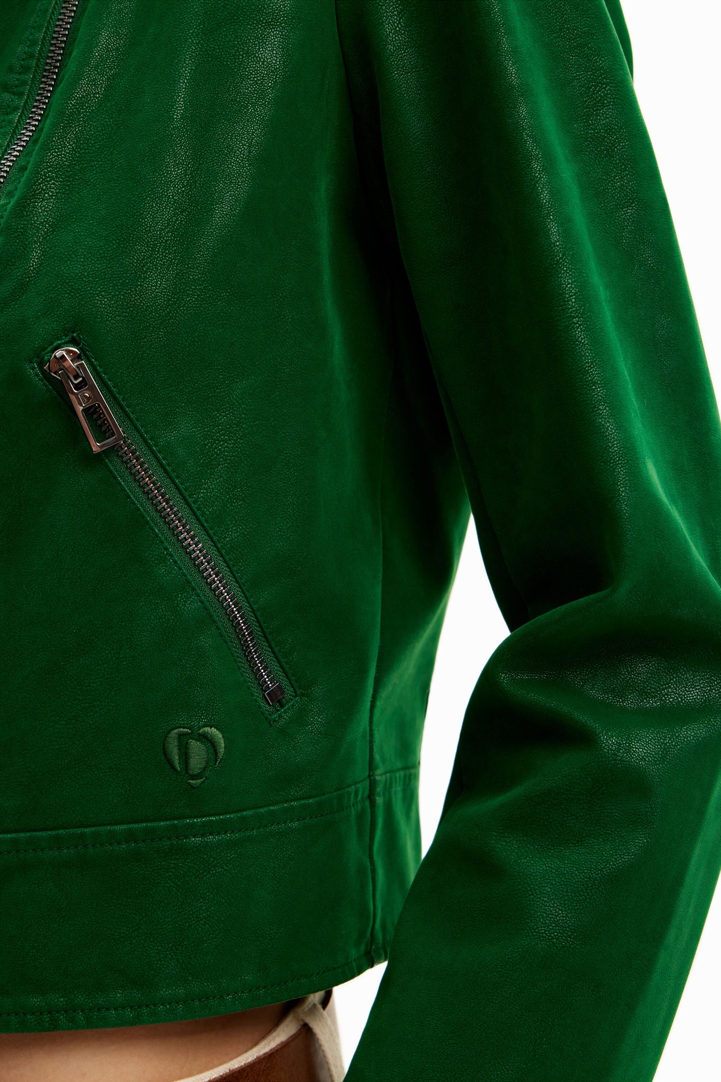 Desigual Textured Leather-Effect Biker Jacket - Edgy & Stylish - 24SWEW05 Desigual