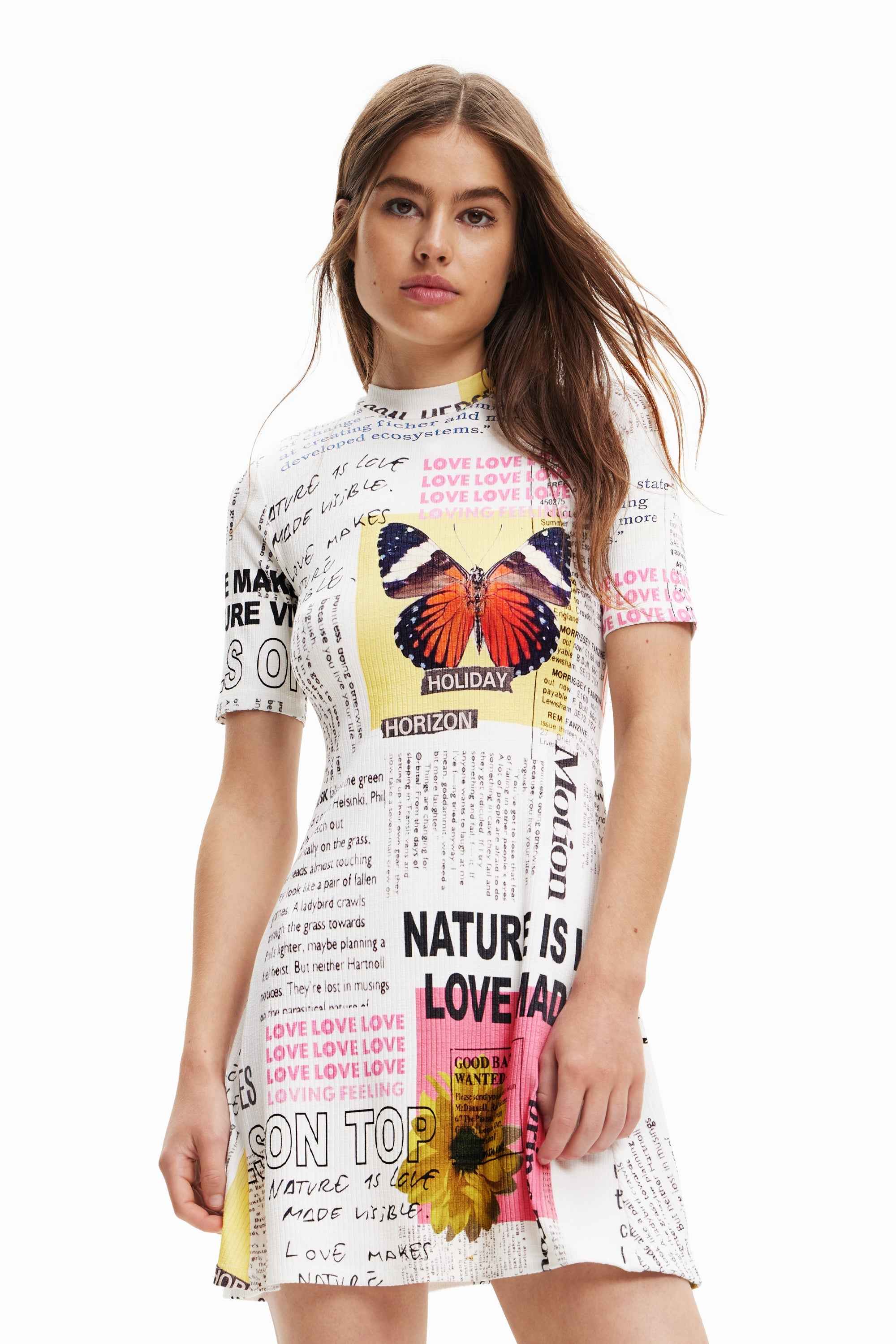 desigual knit dress Desigual, Sleeveless knit dress, Blue, L