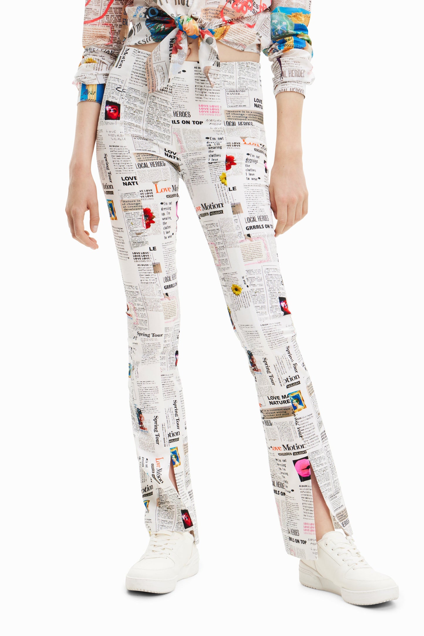 Desigual Women's Long Trousers - Unique Print, Comfortable Fit Desigual