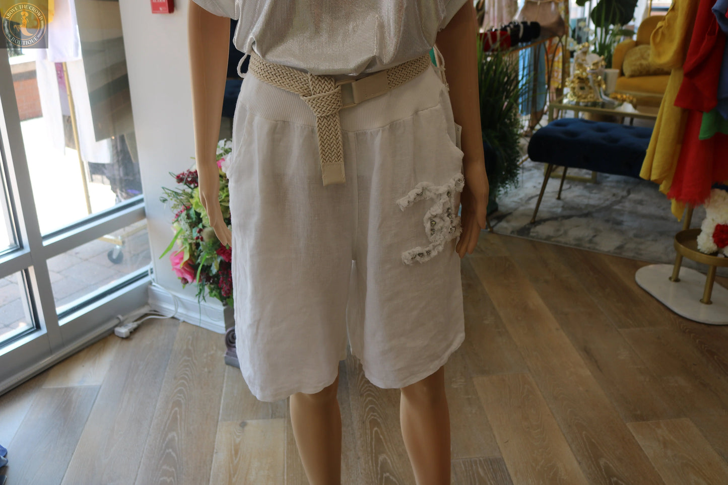 European Linen Shorts - Women's Summer Fashion, Unique Design Karma