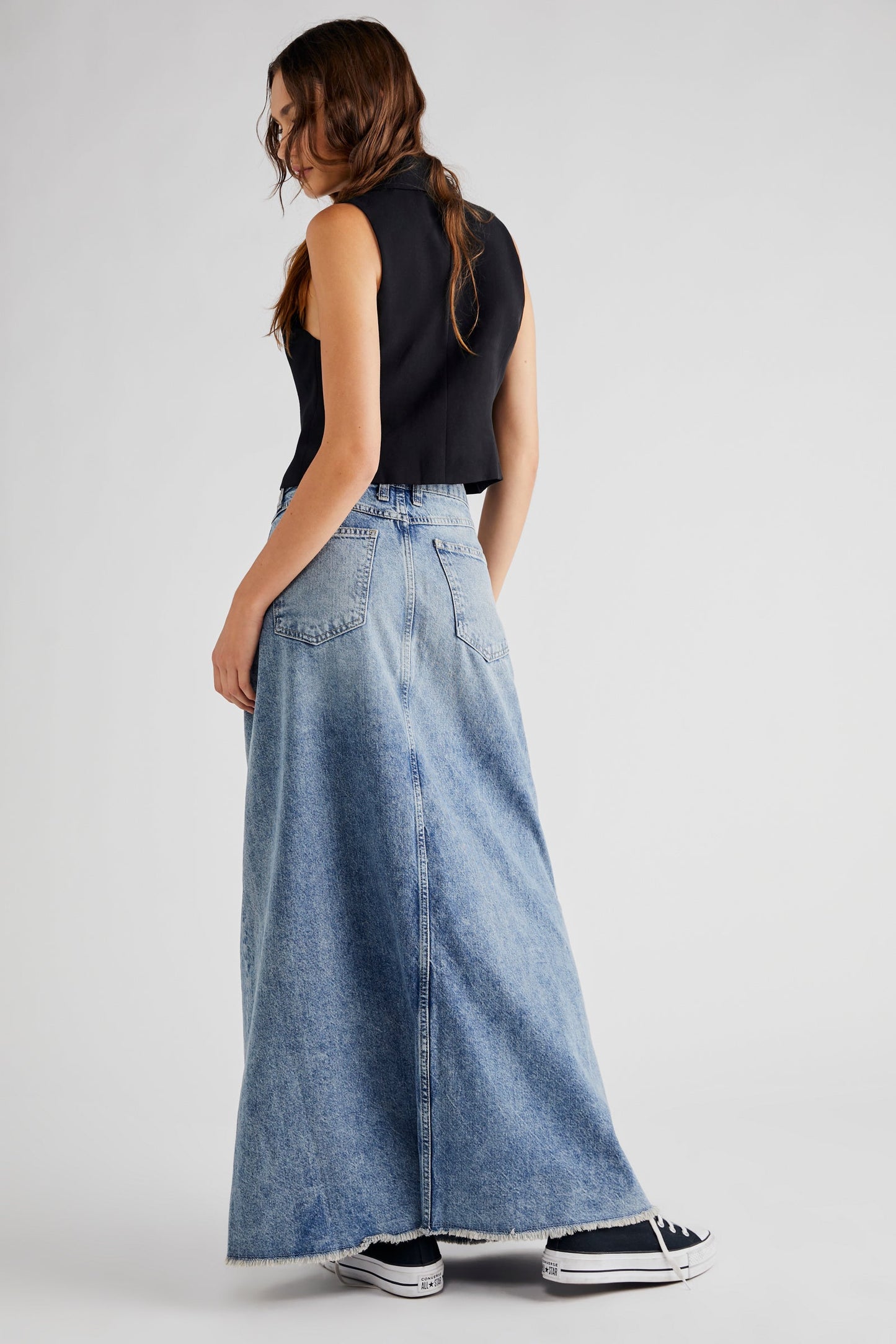 Free People Come As You Are Denim Maxi Free People