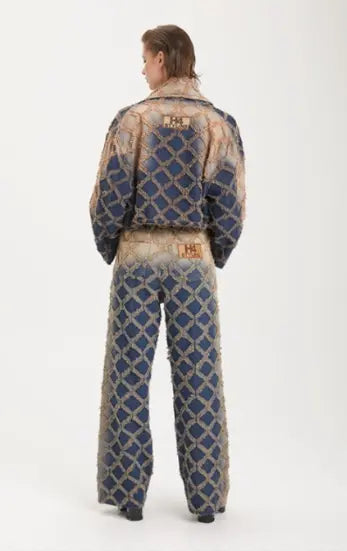 H-4 Caviar Design Pants Suit 4016/4017 H-4