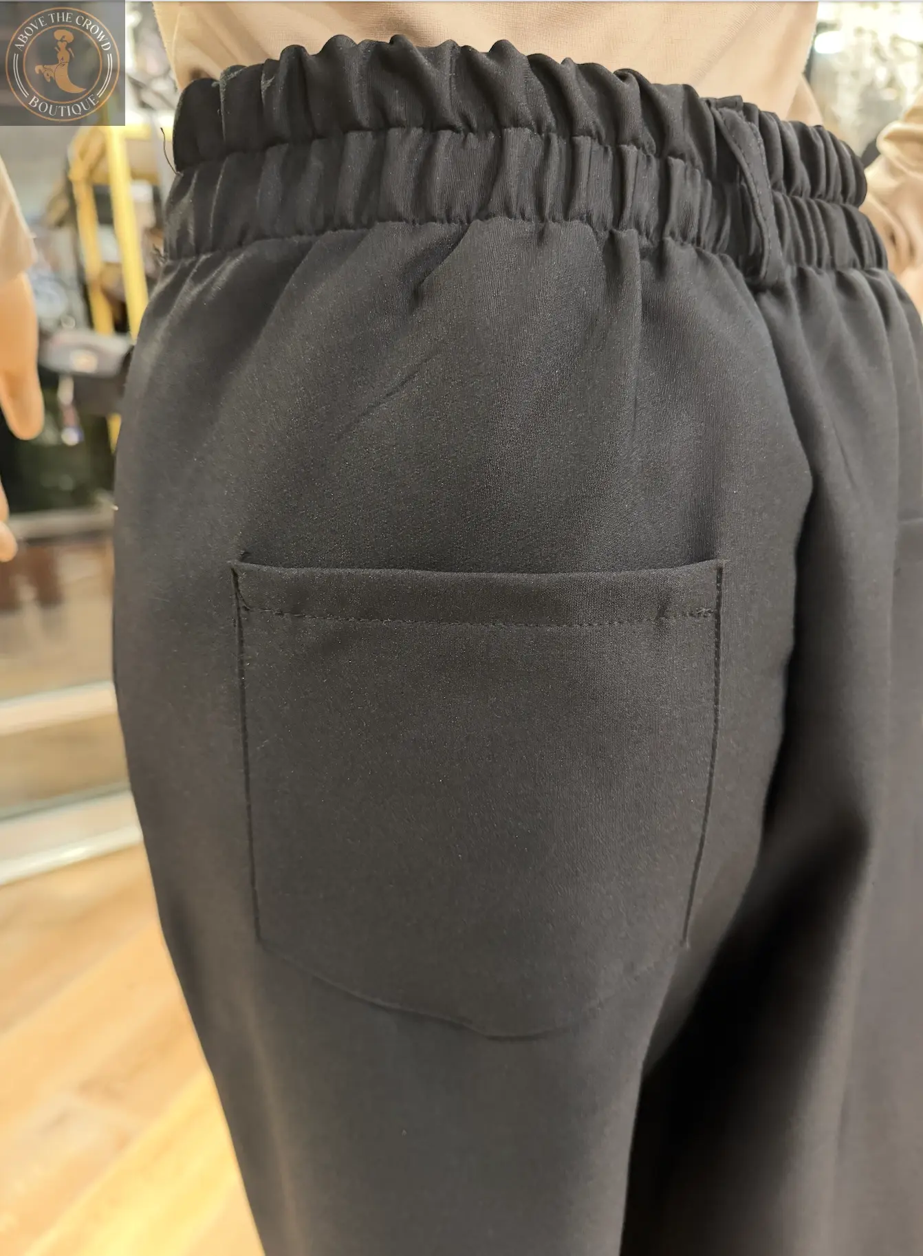 H-4 Pants 4637 — Classic Tailored Trousers in Black or White H-4-Above the Crowd Boutique