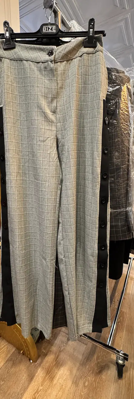 H-4 Wide Checkered Pants 4001 H-4