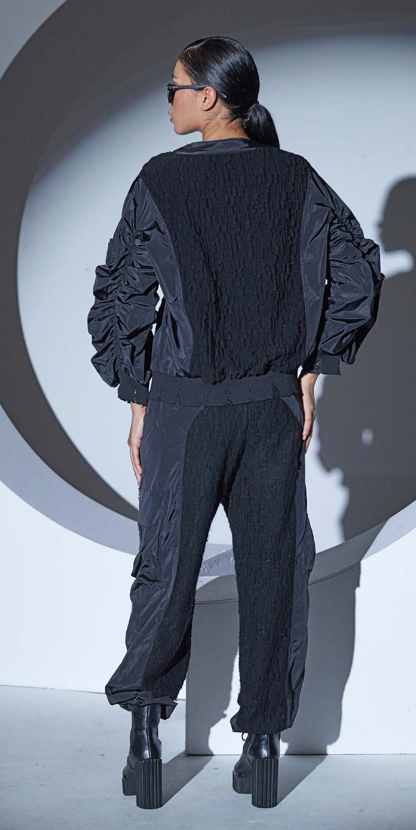 H-4 Women's Sporty Knitted Jogger Pants - Unique Fur & Raincoat Blend H-4