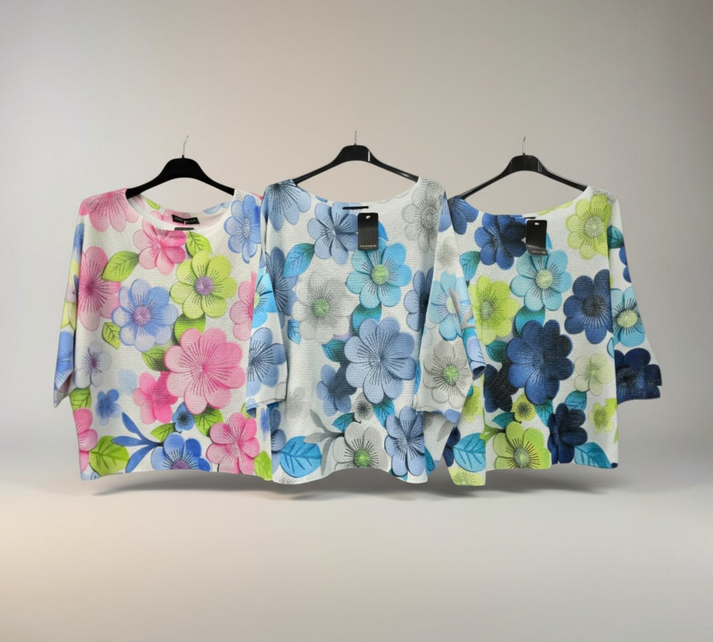 Made in Italy Floral Soft Knit Top