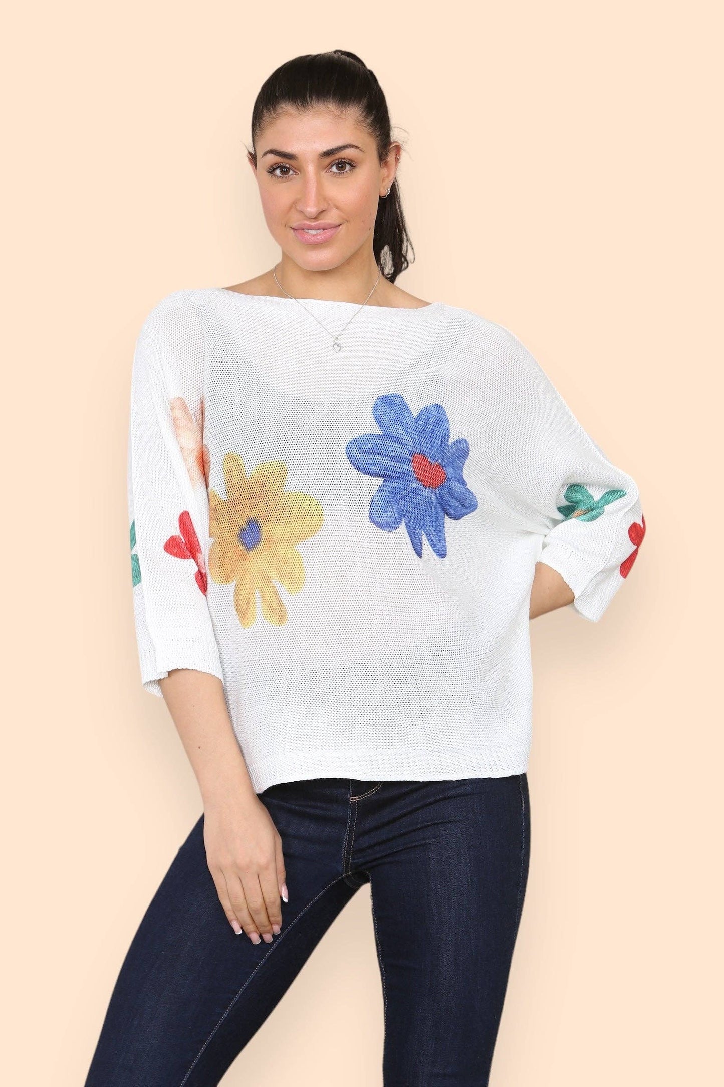 Kurt Muller Daisy/Rose Knit Top Kurt Muller