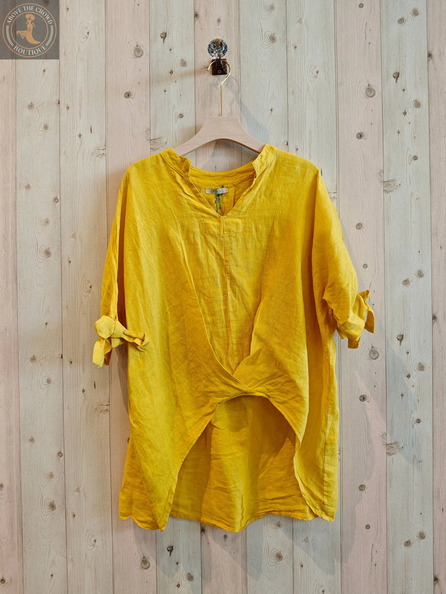 Linen and More 100% LINEN BLOUSE WITH TWO SIDES Linen & More