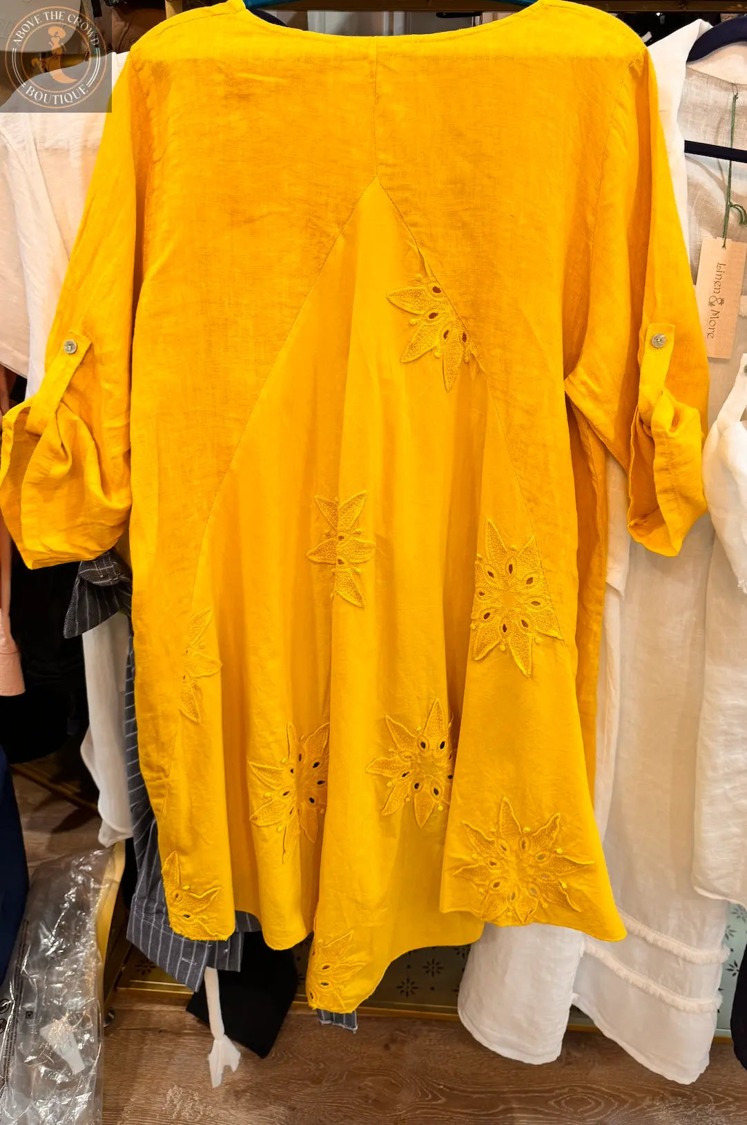 Linen and More 100% LINEN LONG BLOUSE Linen & More