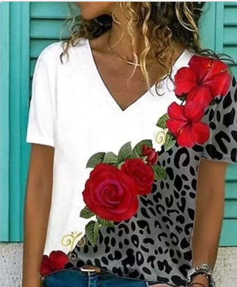 Lonca Floral T-shirt JAN10966 Lonca
