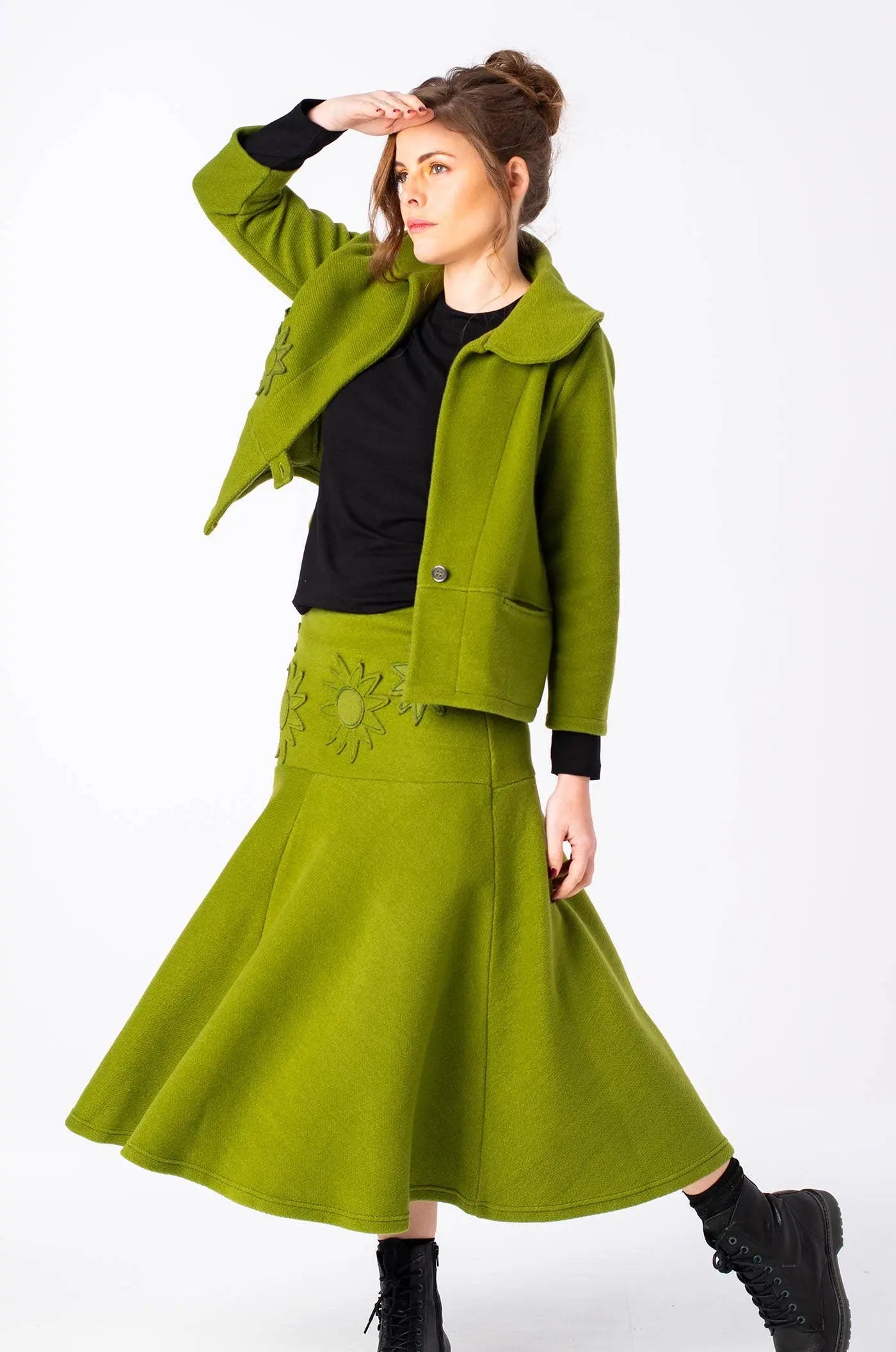Mamatayoe Midi Green Skirt Mamatayoe