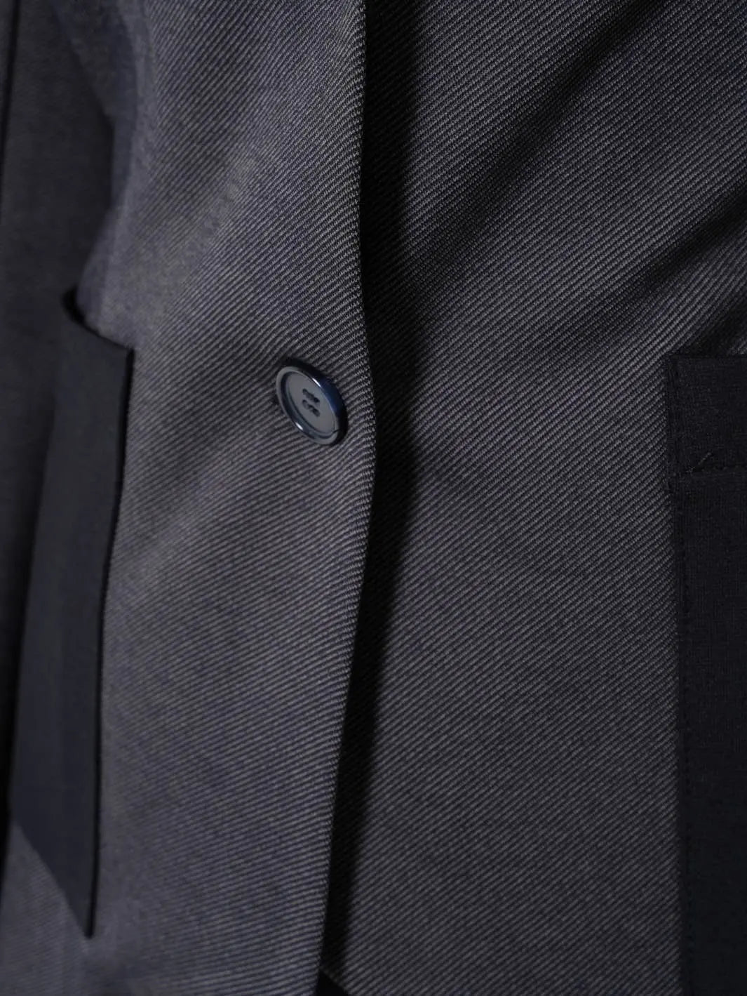 Metamorphosa Asymmetric Blazer With Chiffon At The Back Metamorphoza