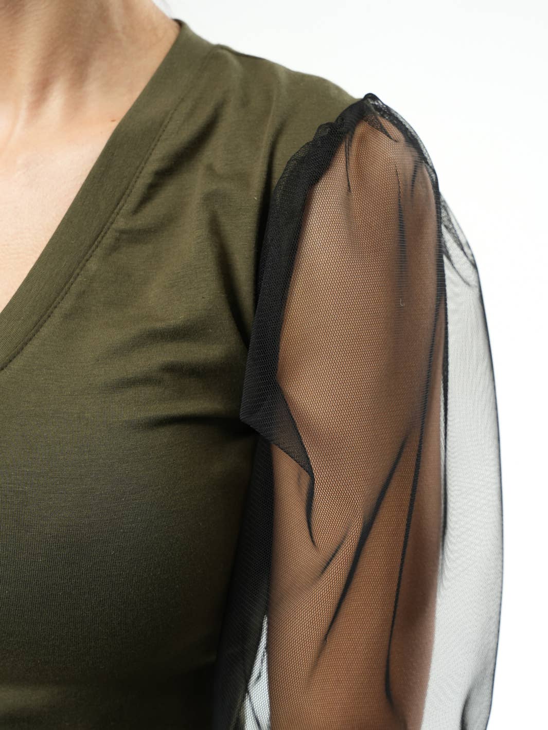 Metamorphoza Sheer Mesh Top Metamorphoza