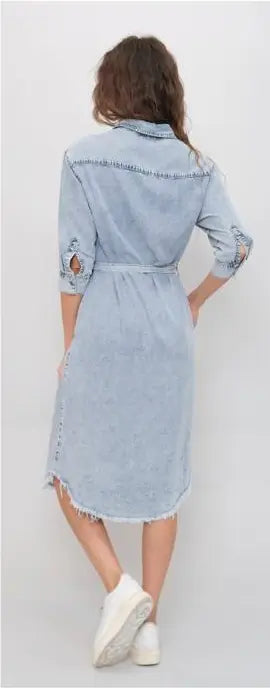 Nobello Light Wash Denim Dress 7021 Nobello