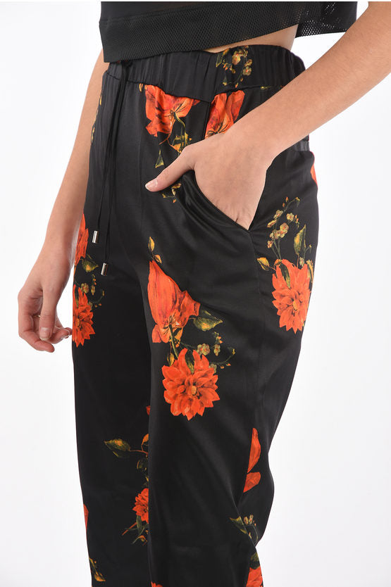 PP Silk Roses Printed Jogger Pants Vesto Italiano
