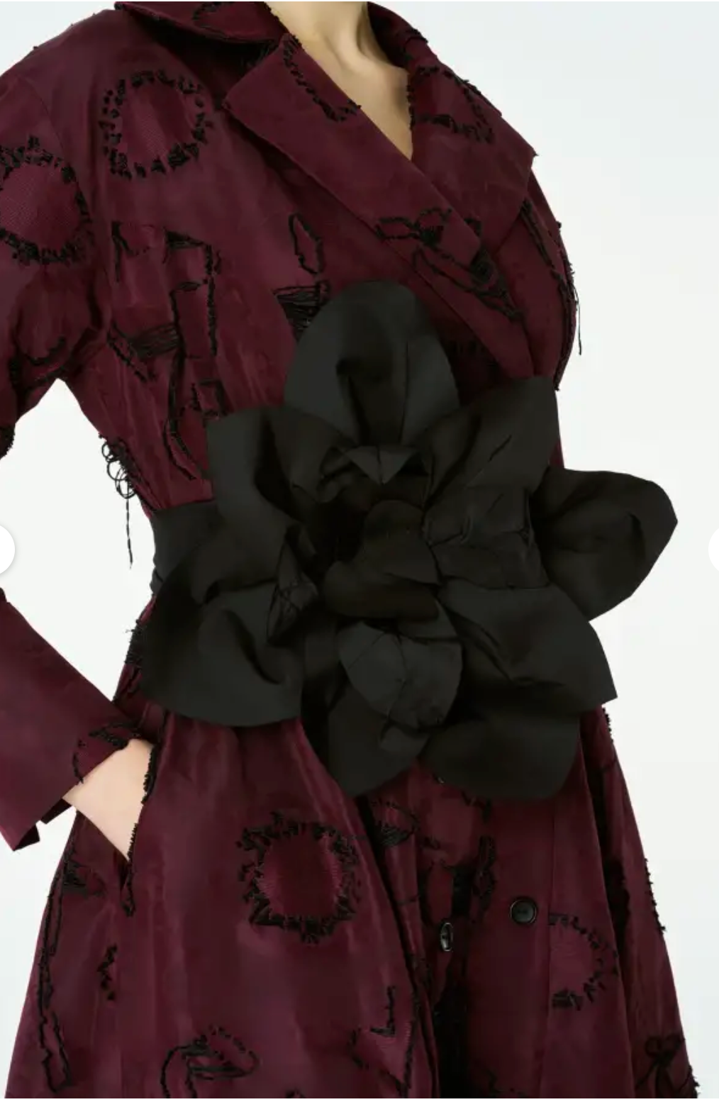 Bize Burgundy Helios Dress