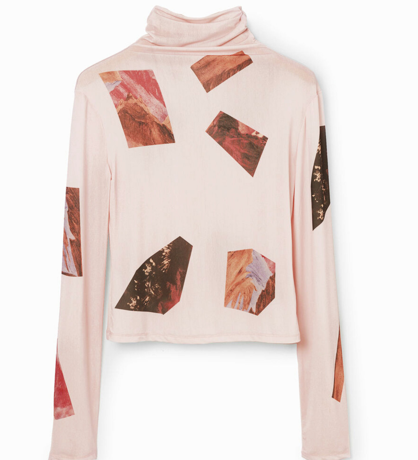 Desigual Slim high neck collage T-shirt 24SWTKAT