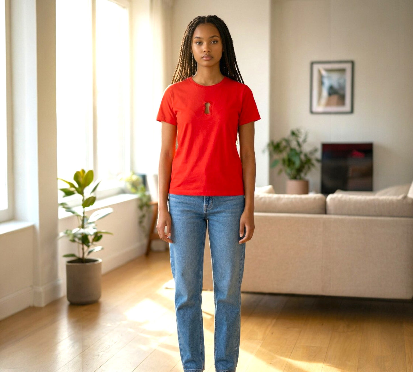 Nobello Keyhole Detail T-Shirt