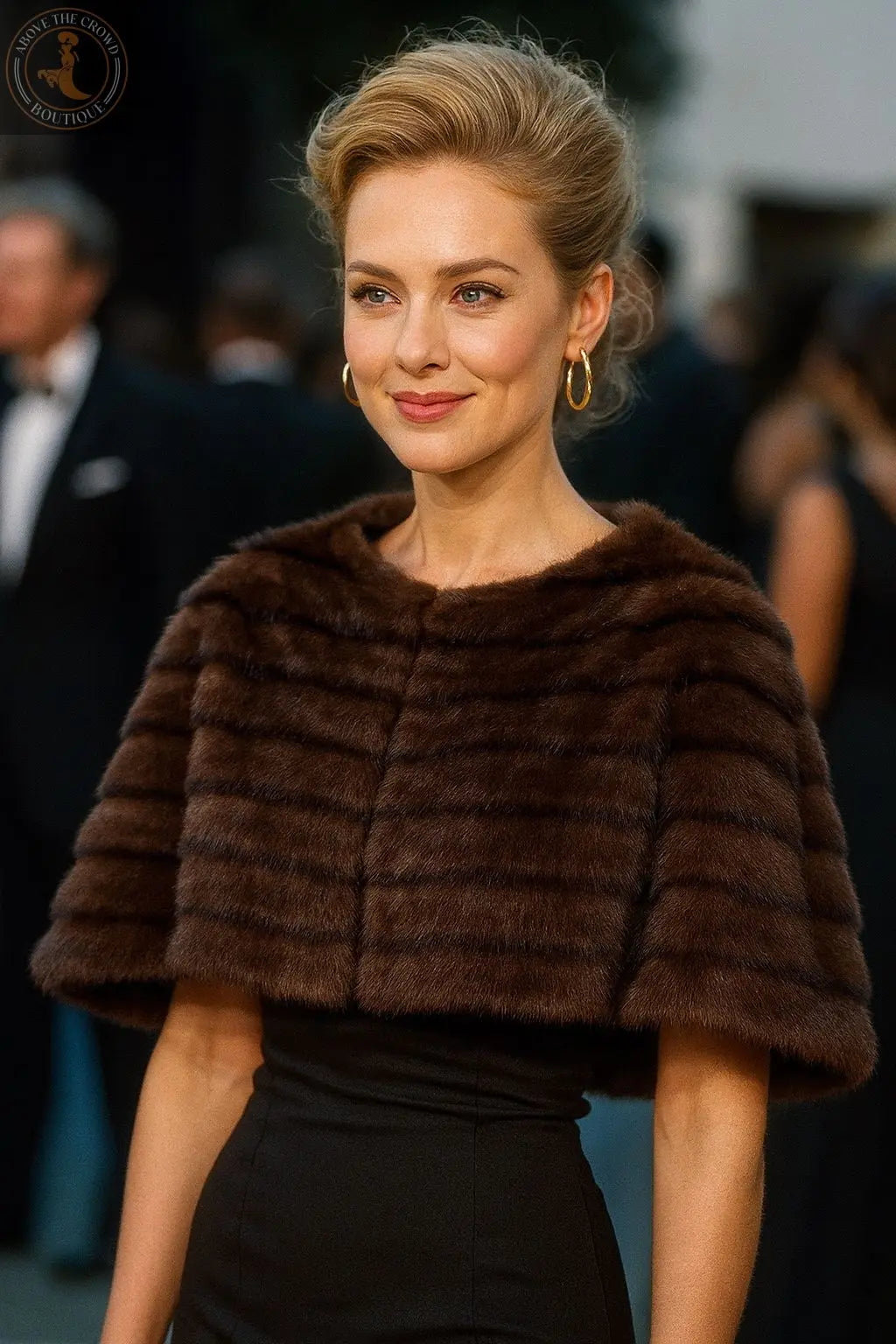  Elegant Brown Striped Shawl For Evening & Winter - Above the Crowd Boutique