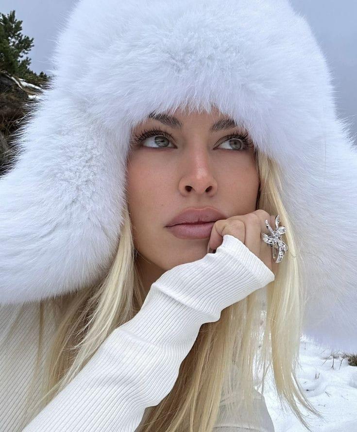 Plush Pilot Hat Beanie With Clip