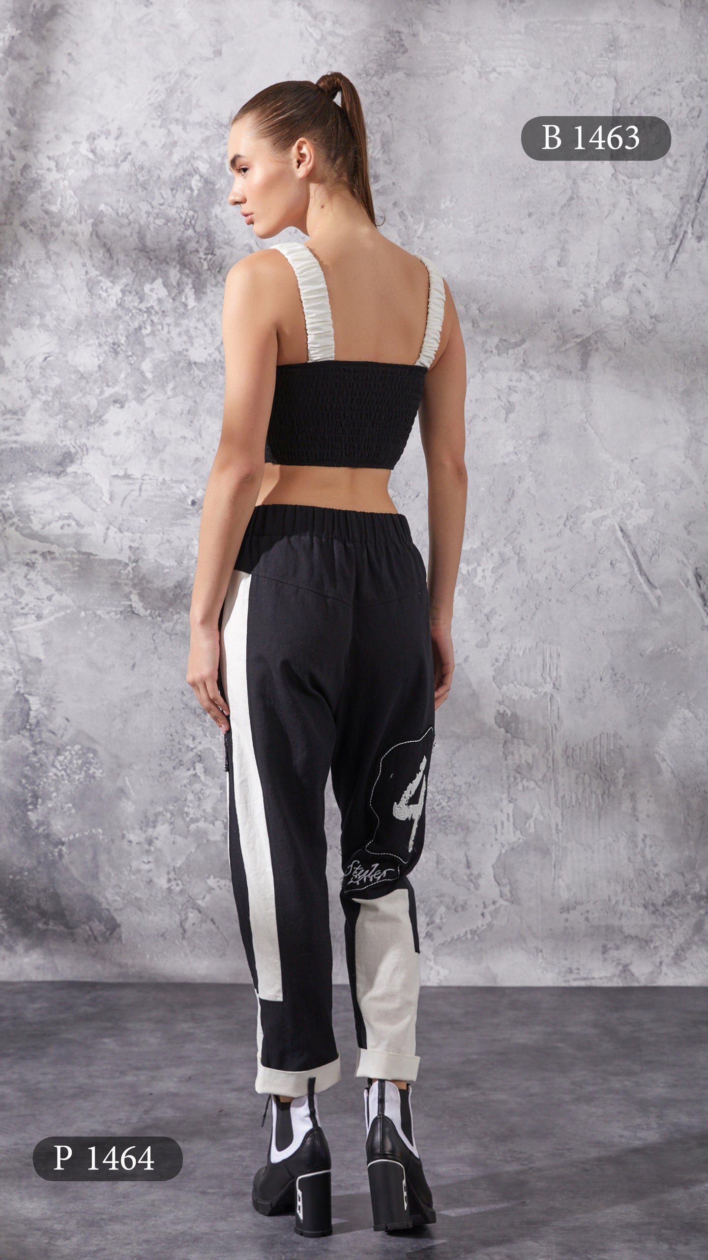 H-4 Women Black and White Pants - Above The Crowd Boutique