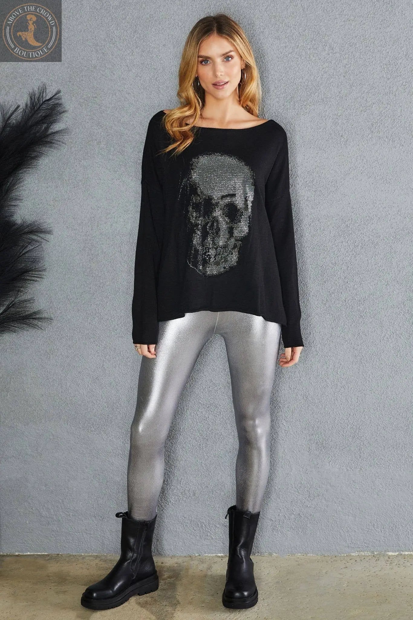 PU METALIC COATED LEGGINGS - Above the Crowd Boutique