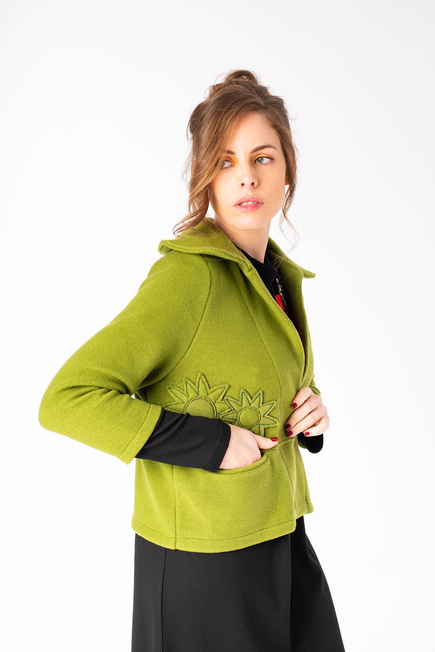 Mamatayoe Green Jacket With Embroidery