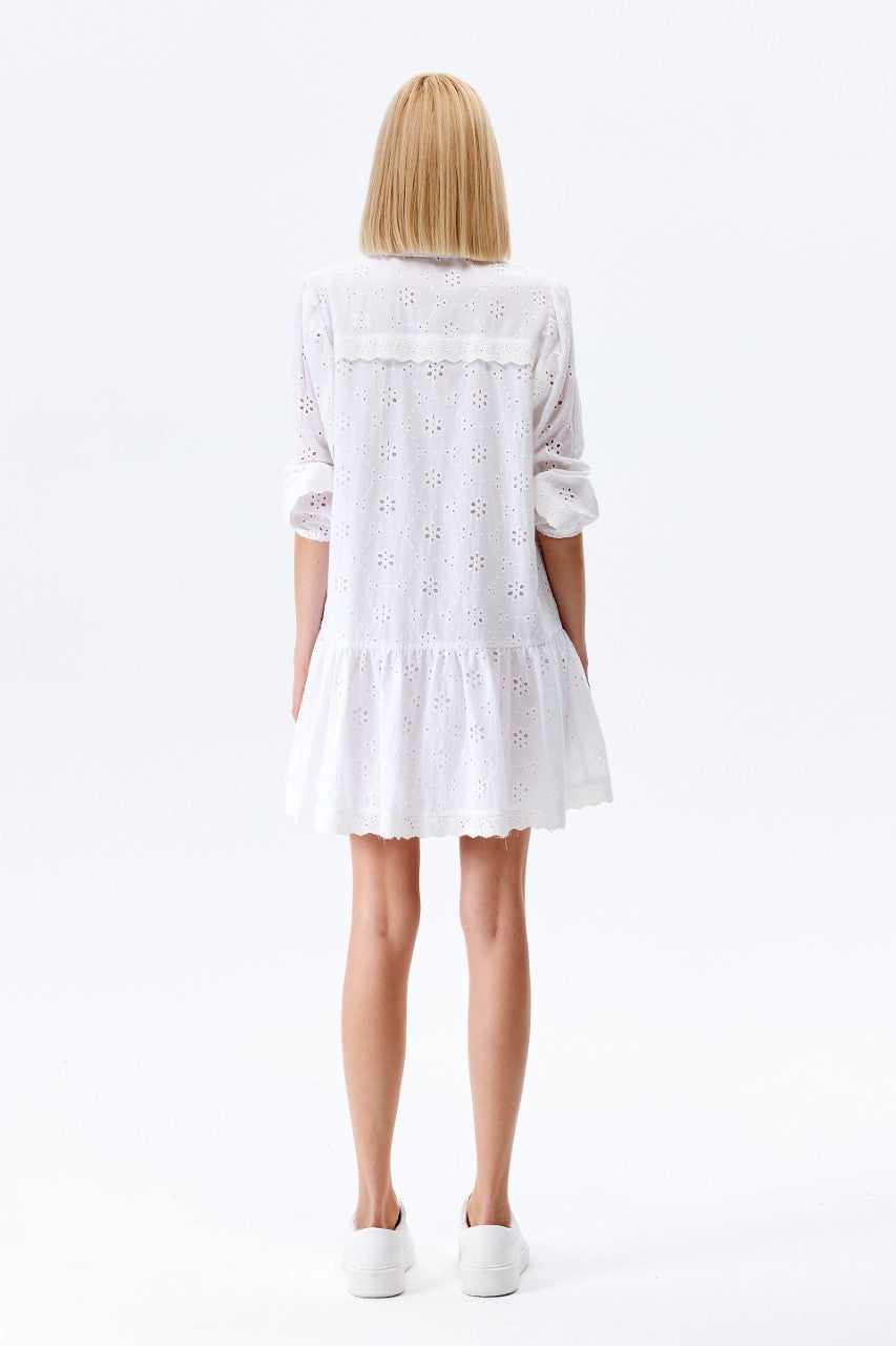 Lonca White Lace Dress CRO10235