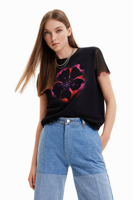 Desigual Women Knit T-shirt with Short Sleeves - Above The Crowd Boutique
