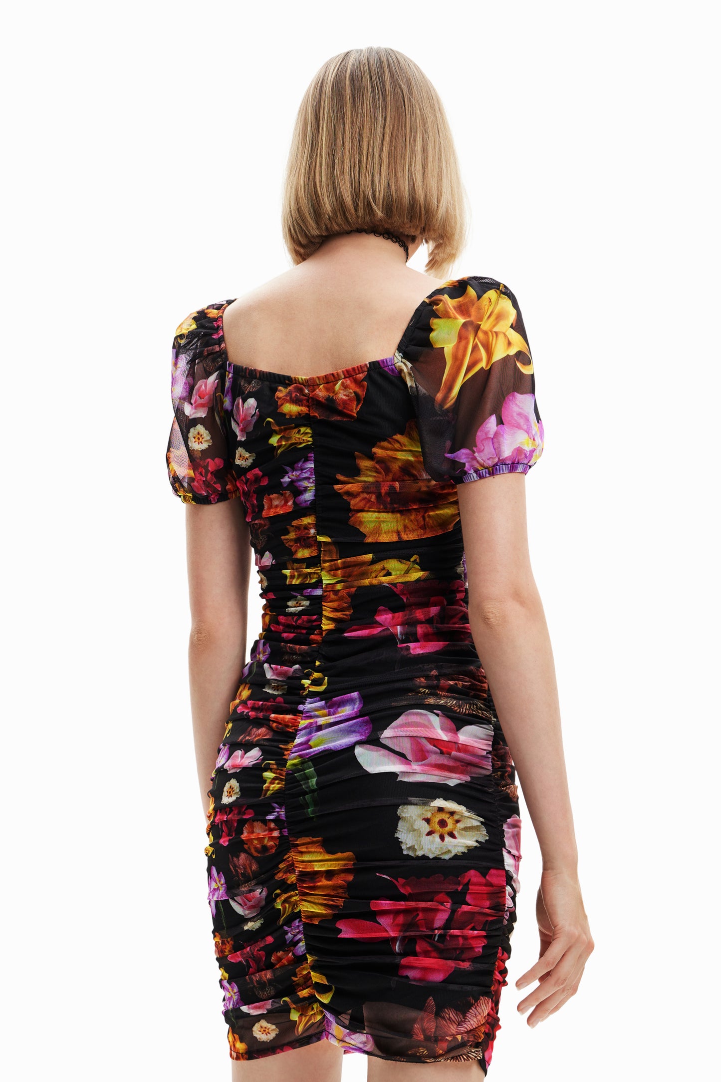 Desigual Short Ruched Women Dress - Above The Crowd Boutique