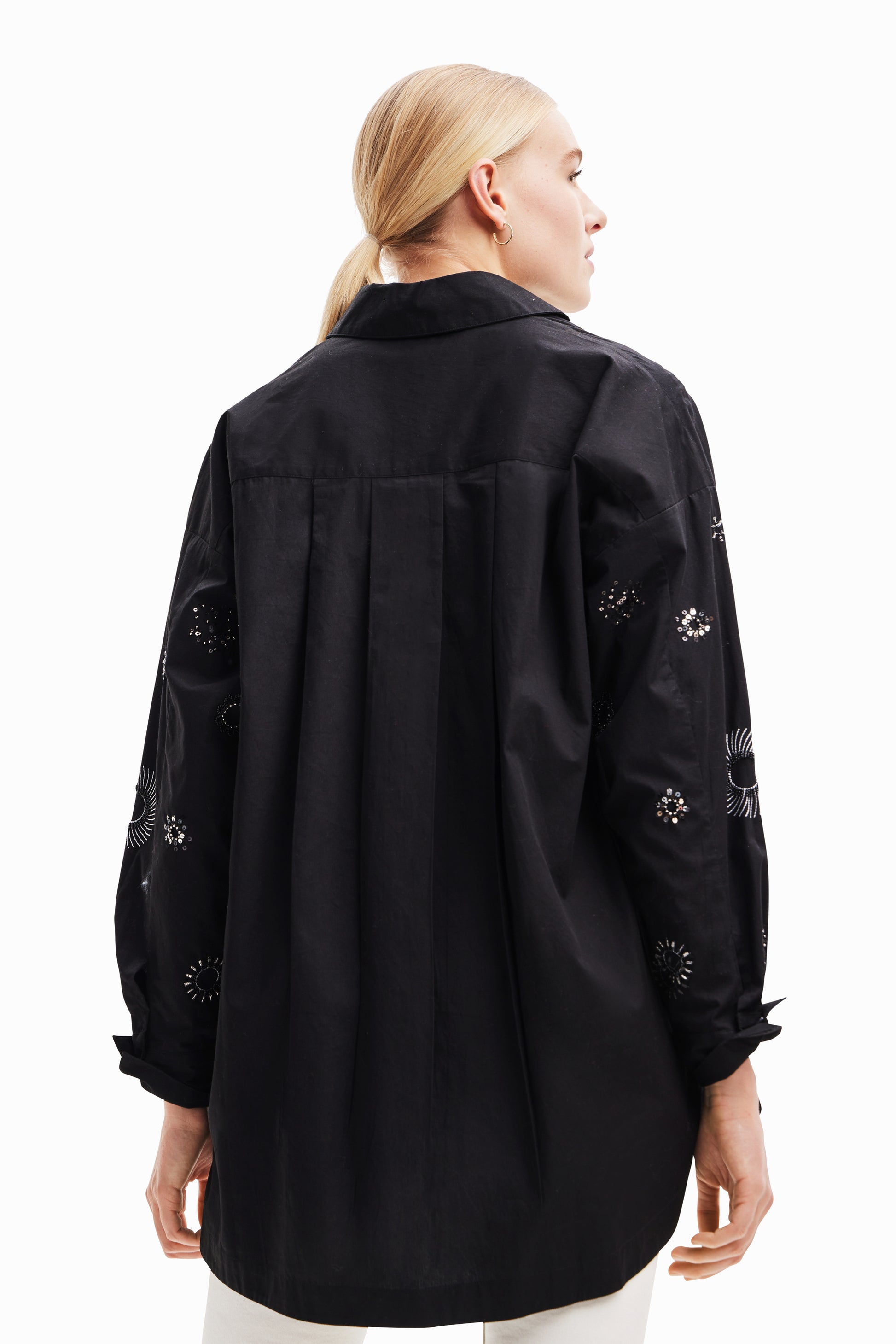 Desigual Oversize Embroidered Shirt - Above The Crowd Boutique