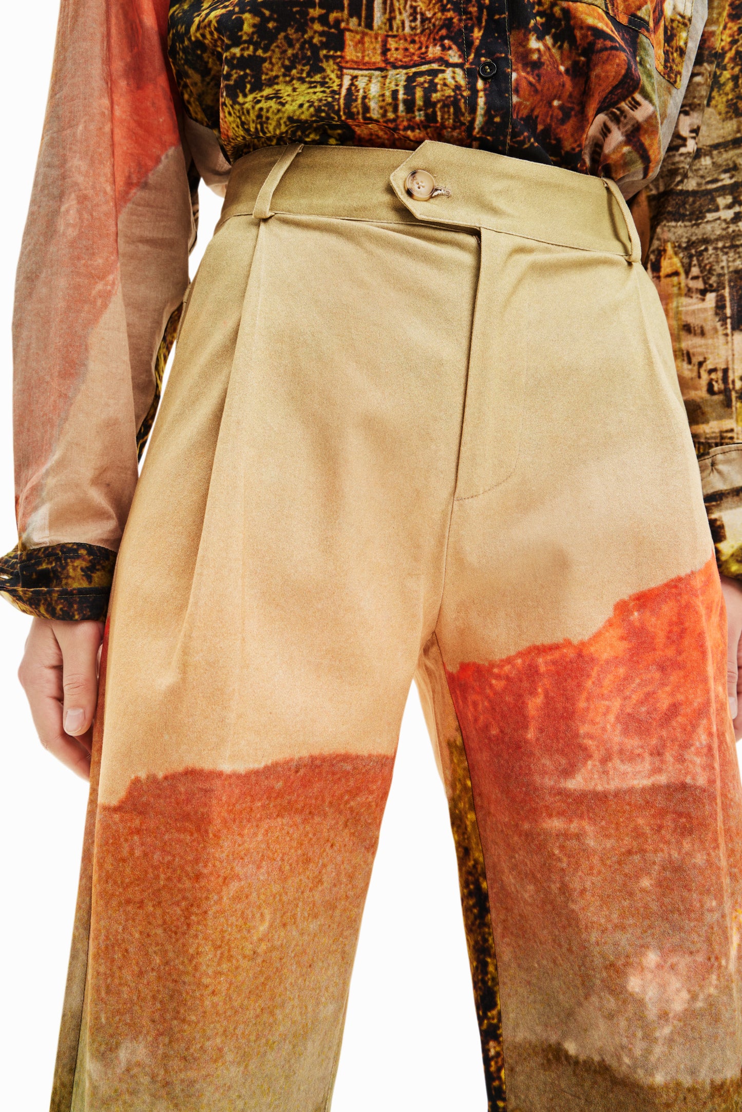 Desigual M. Christian Lacroix Straight Landscape Trousers - Above The Crowd Boutique