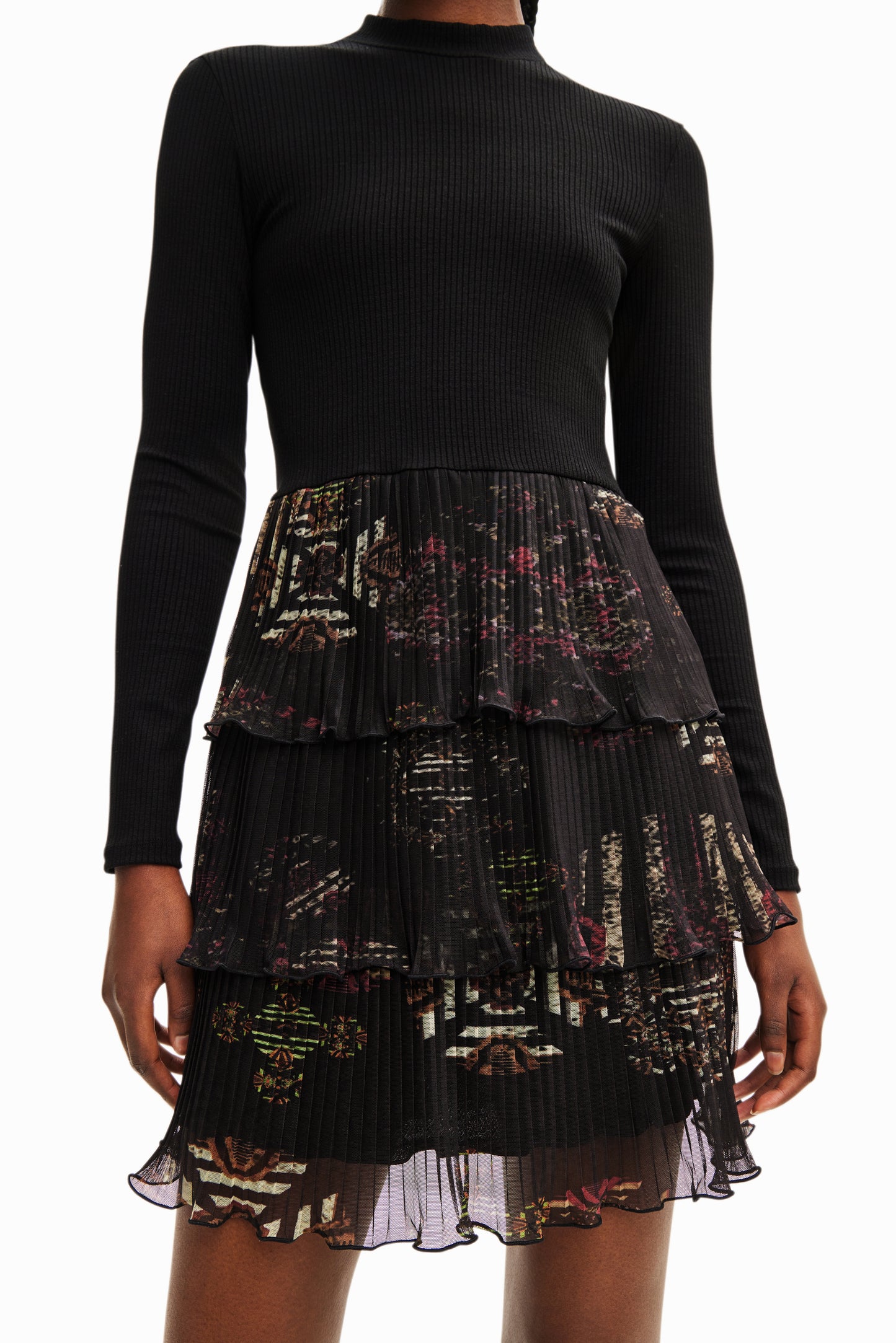 Desigual Short Pleated Dress - Above The Crowd Boutique