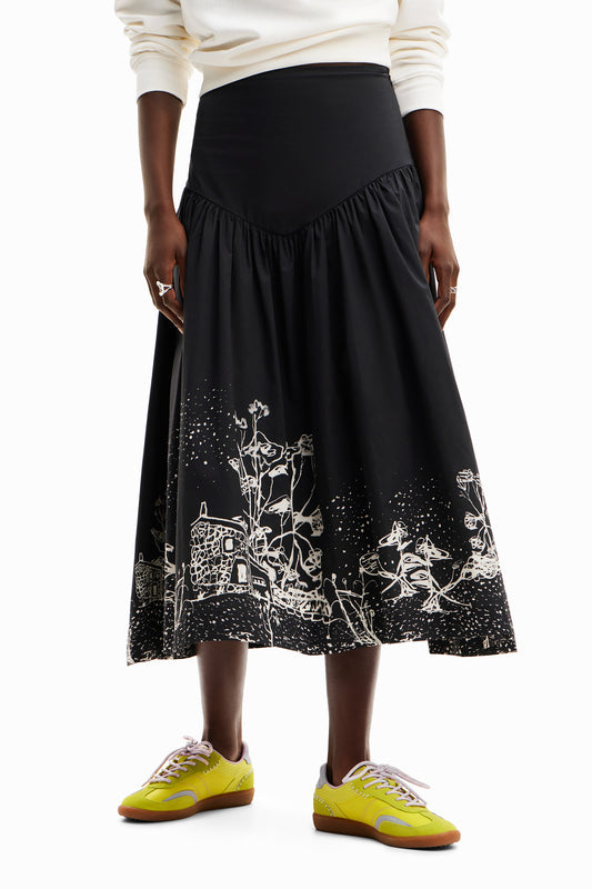 Desigual Women's Woven Long Skirt 24SWFW11