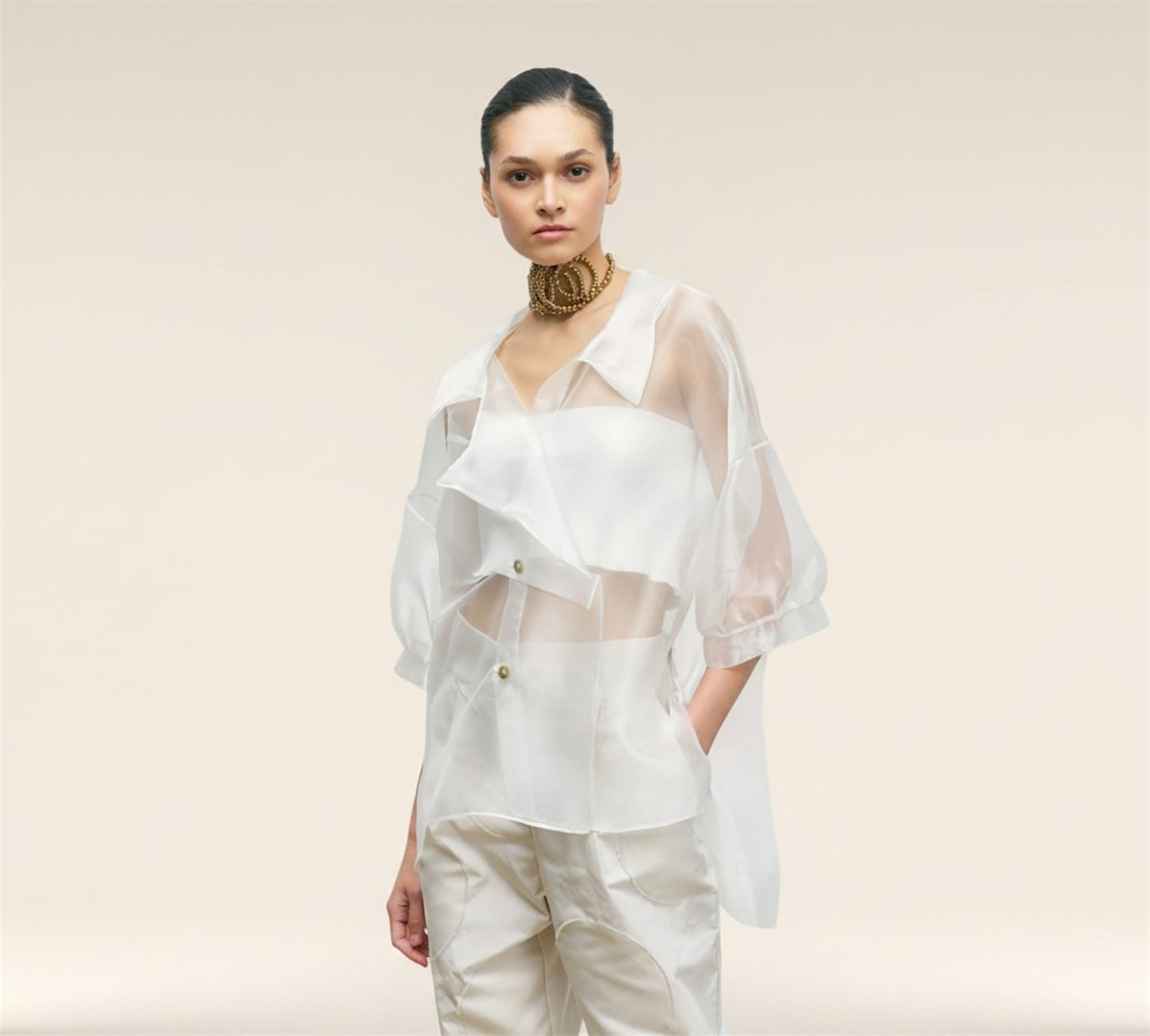Organza Sheer Statement Top – Elevated Elegance - Above the Crowd Boutique