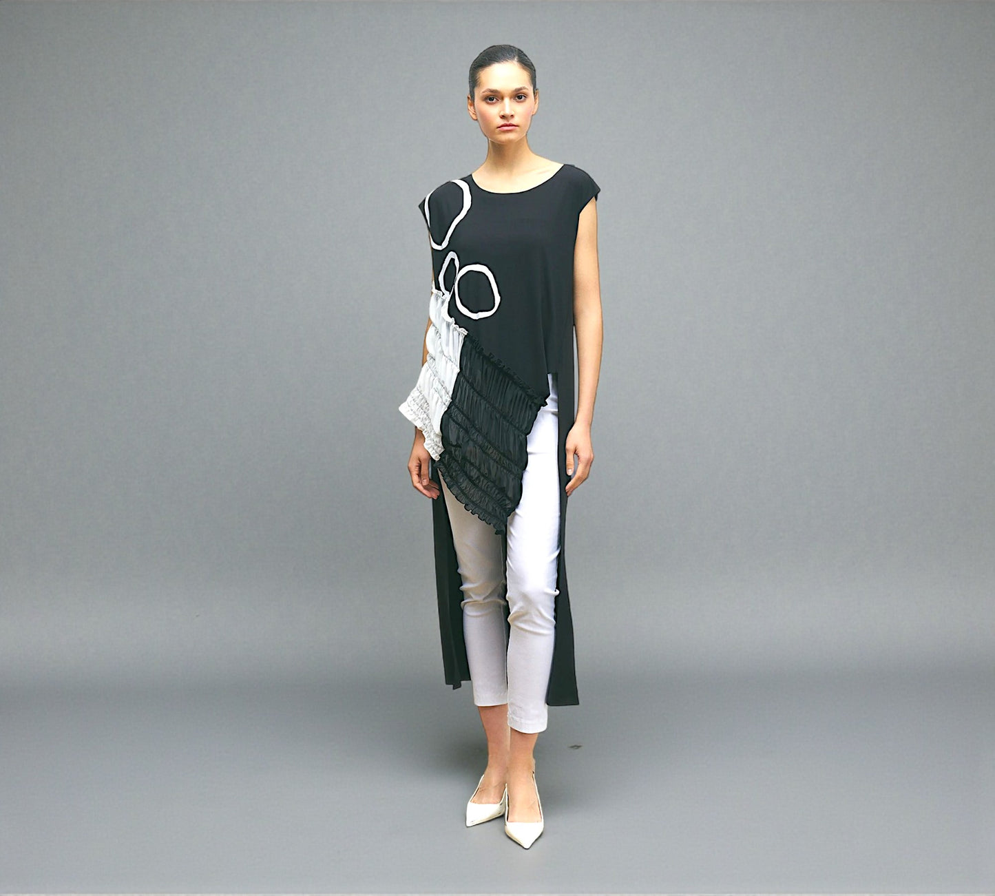 Bize Asymmetrical Artistic Tunic - Above the Crowd Boutique