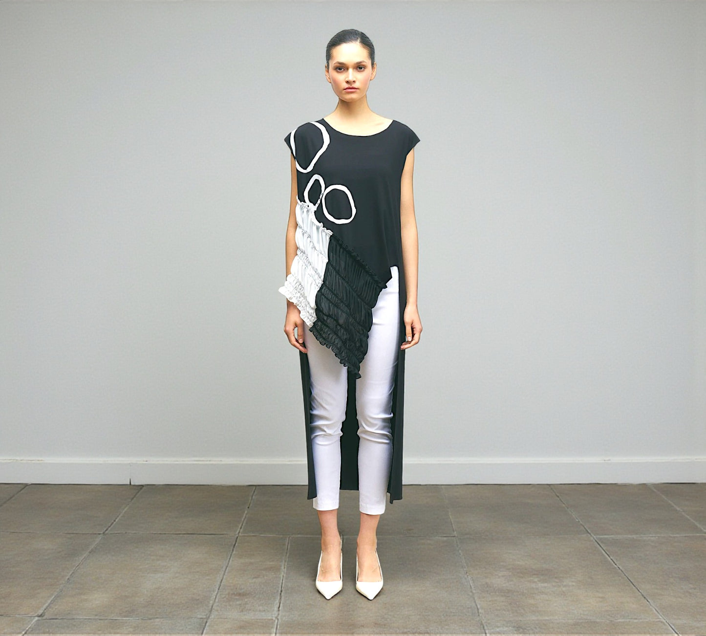 Bize Asymmetrical Artistic Tunic - Above the Crowd Boutique
