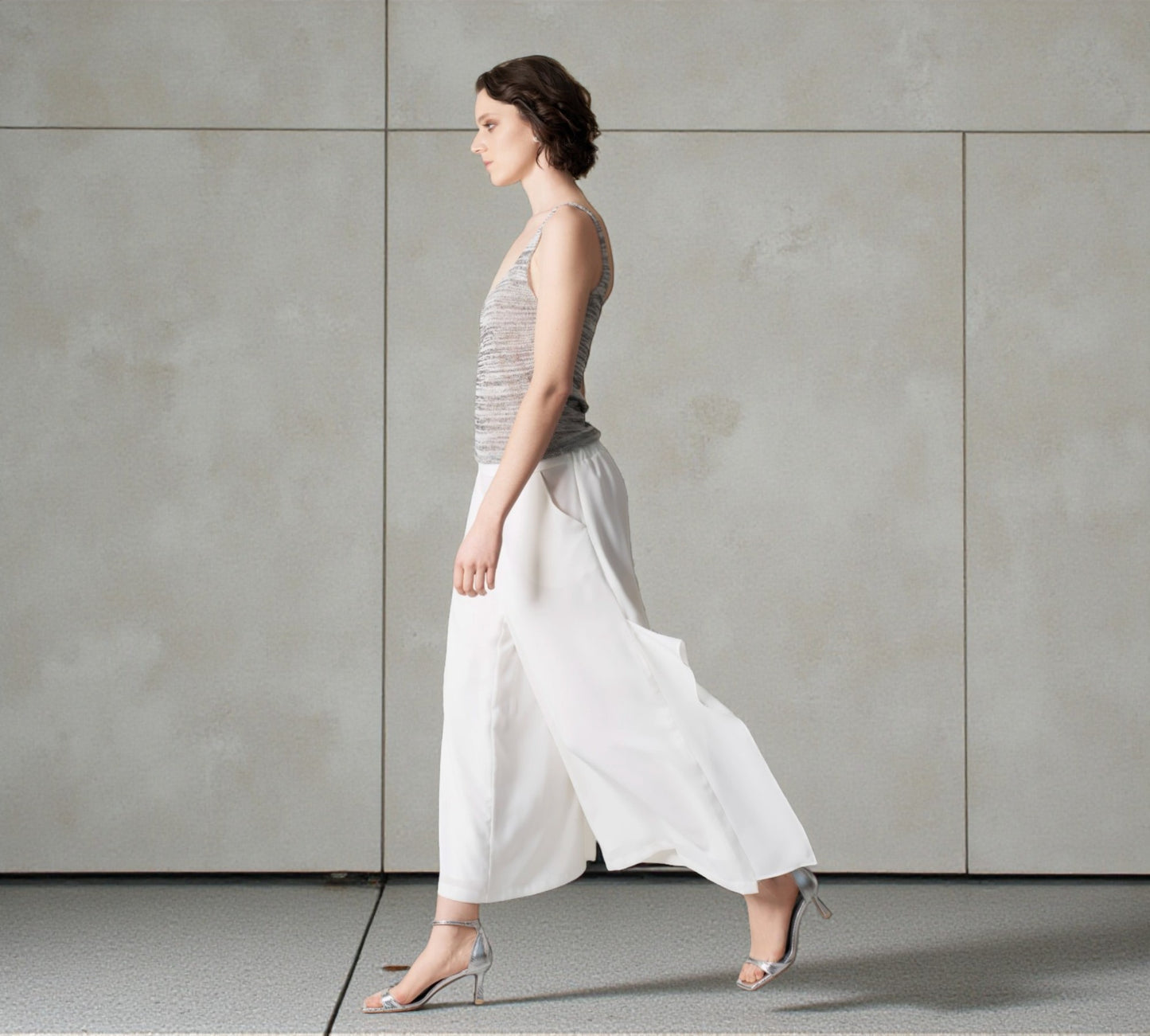 Bize Fluid Wide-Leg Statement Pants - Above the Crowd Boutique