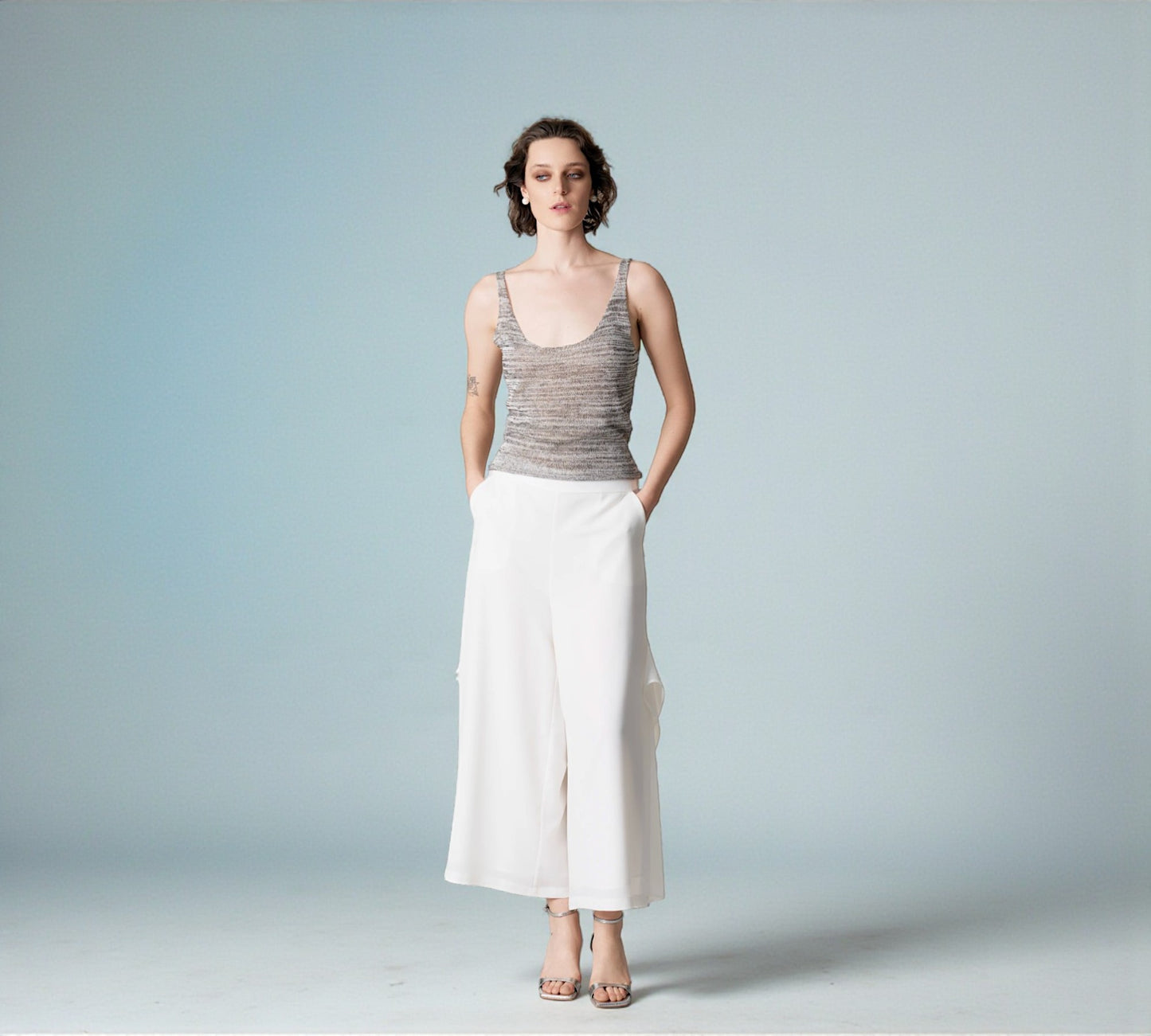 Bize Fluid Wide-Leg Statement Pants - Above the Crowd Boutique