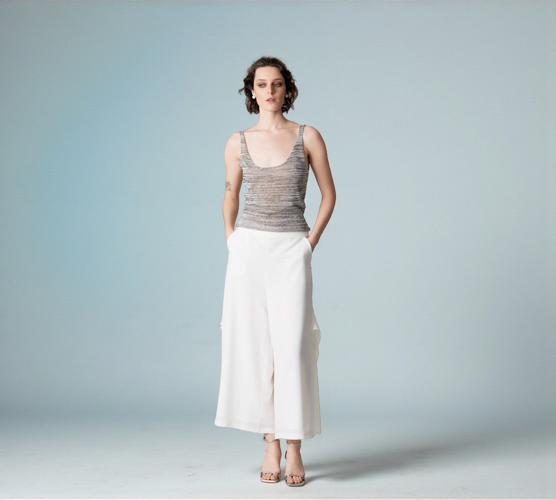 Bize Fluid Wide-Leg Statement Pants - Above the Crowd Boutique