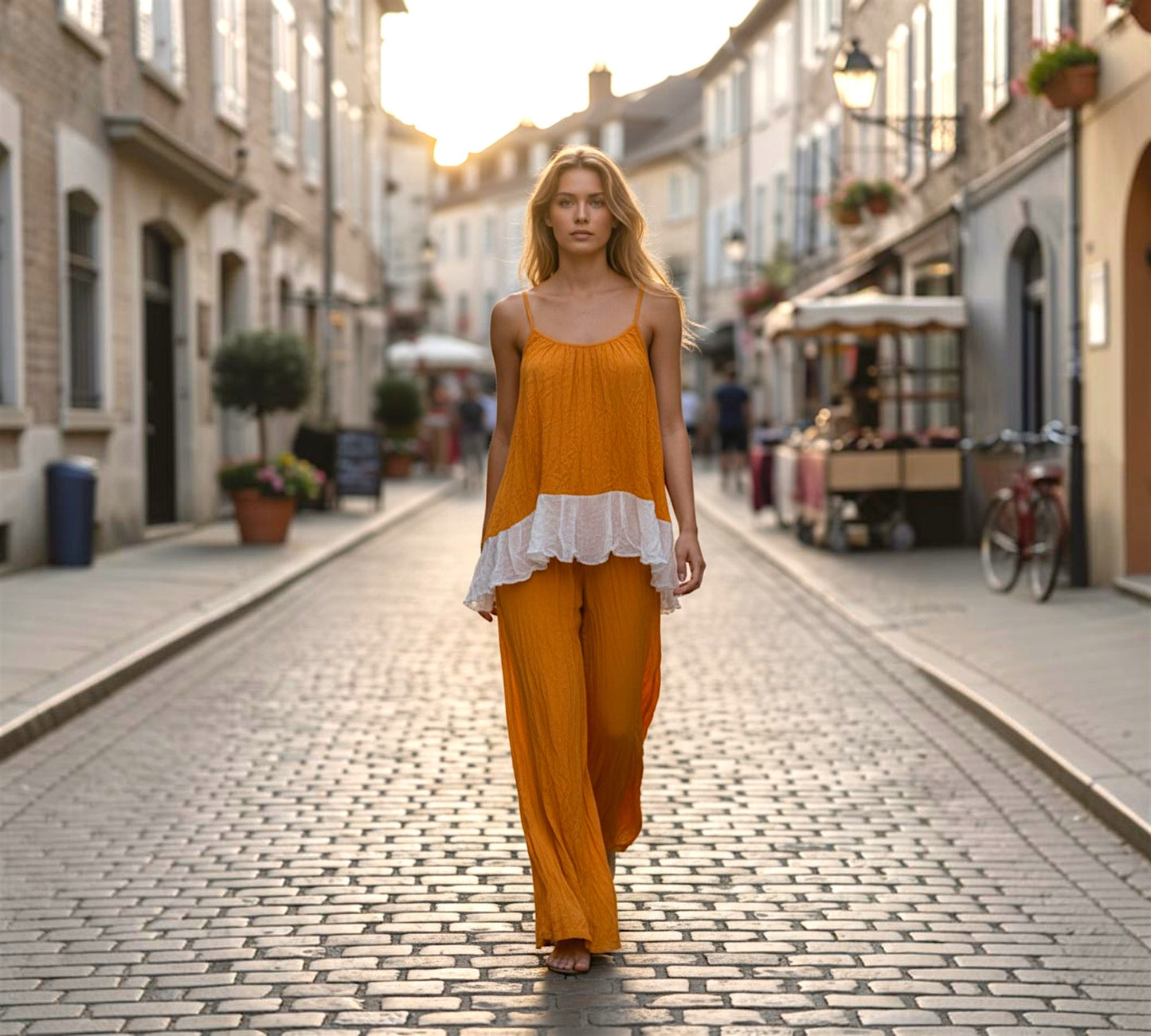 Bize Crinkled Two-Tone Resort Set - Above the Crowd Boutique