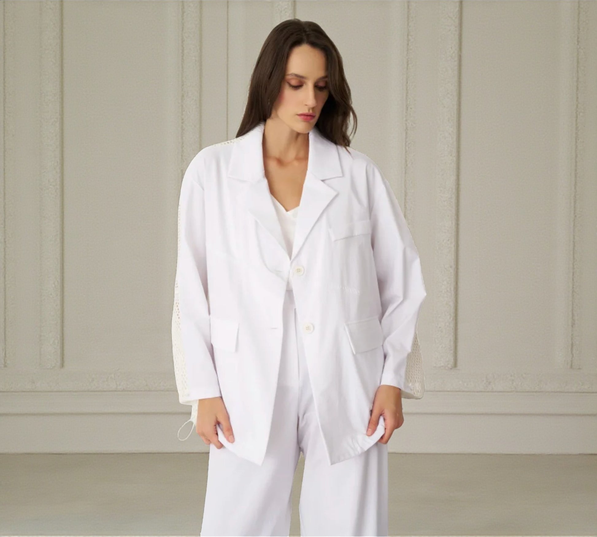 Bize Lightweight Mesh Panel Jacket - Above the Crowd Boutique